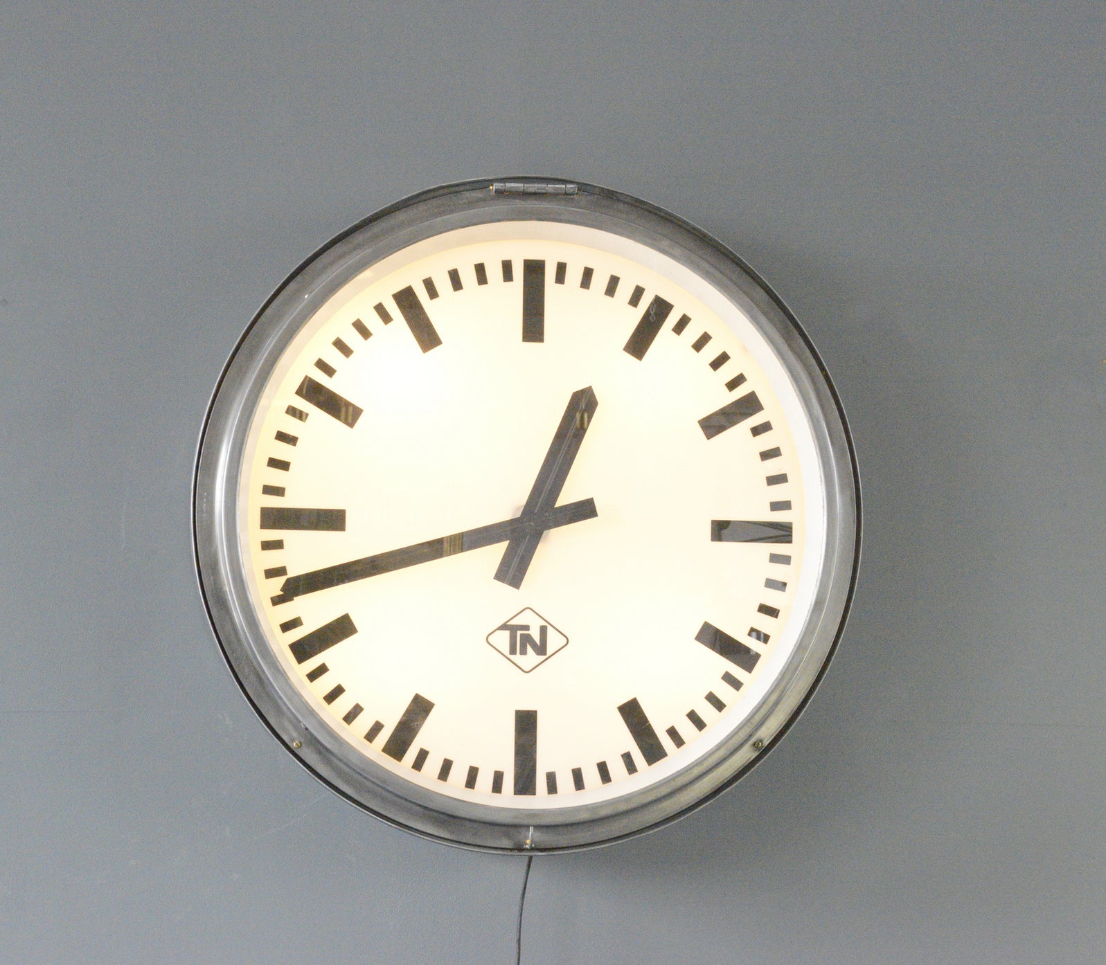 Large Light Up Station Clock By TN Circa 1960s – Otto's Antiques