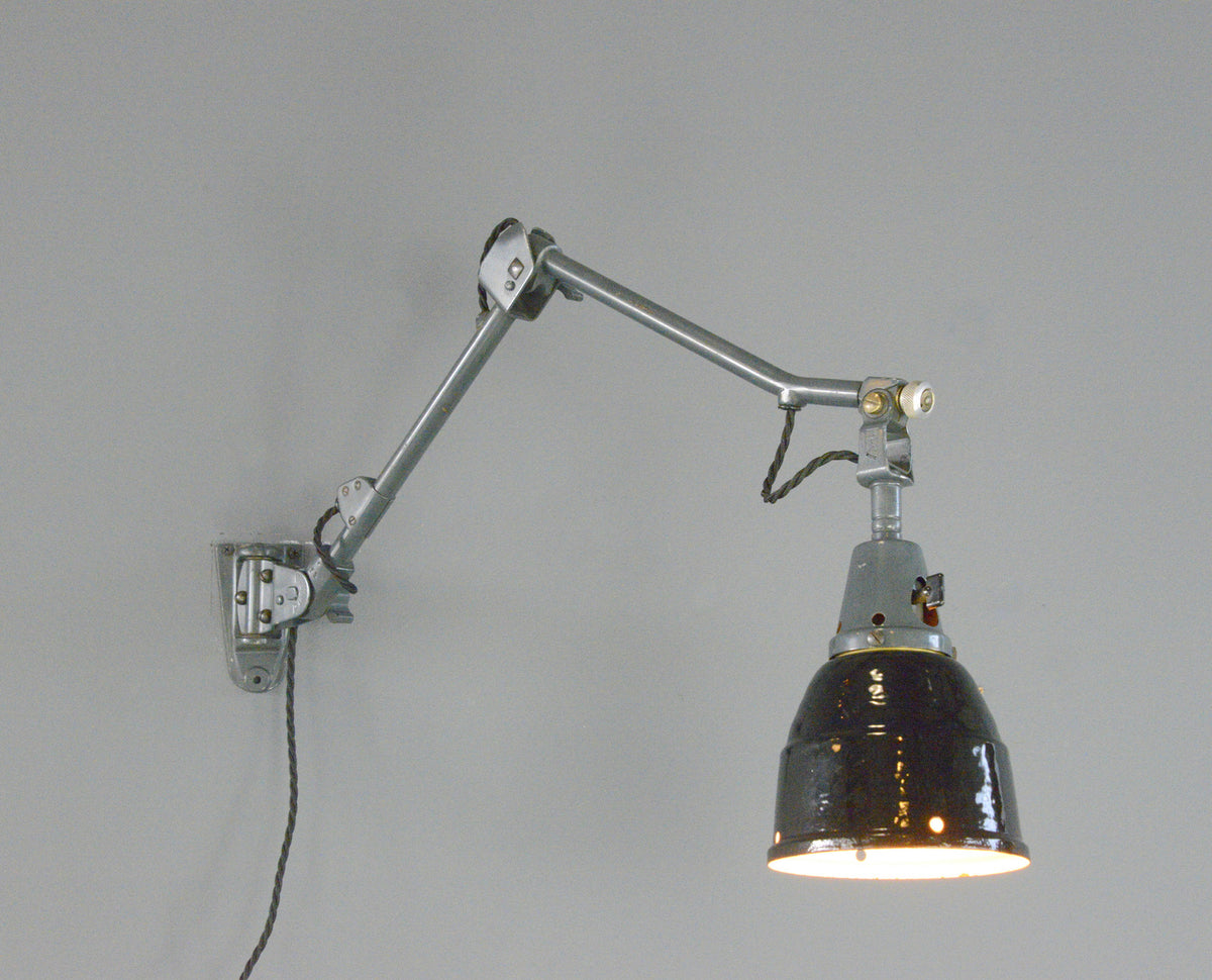 Wall Mounted Task Lamp By Midgard Circa 1940s Otto's Antiques