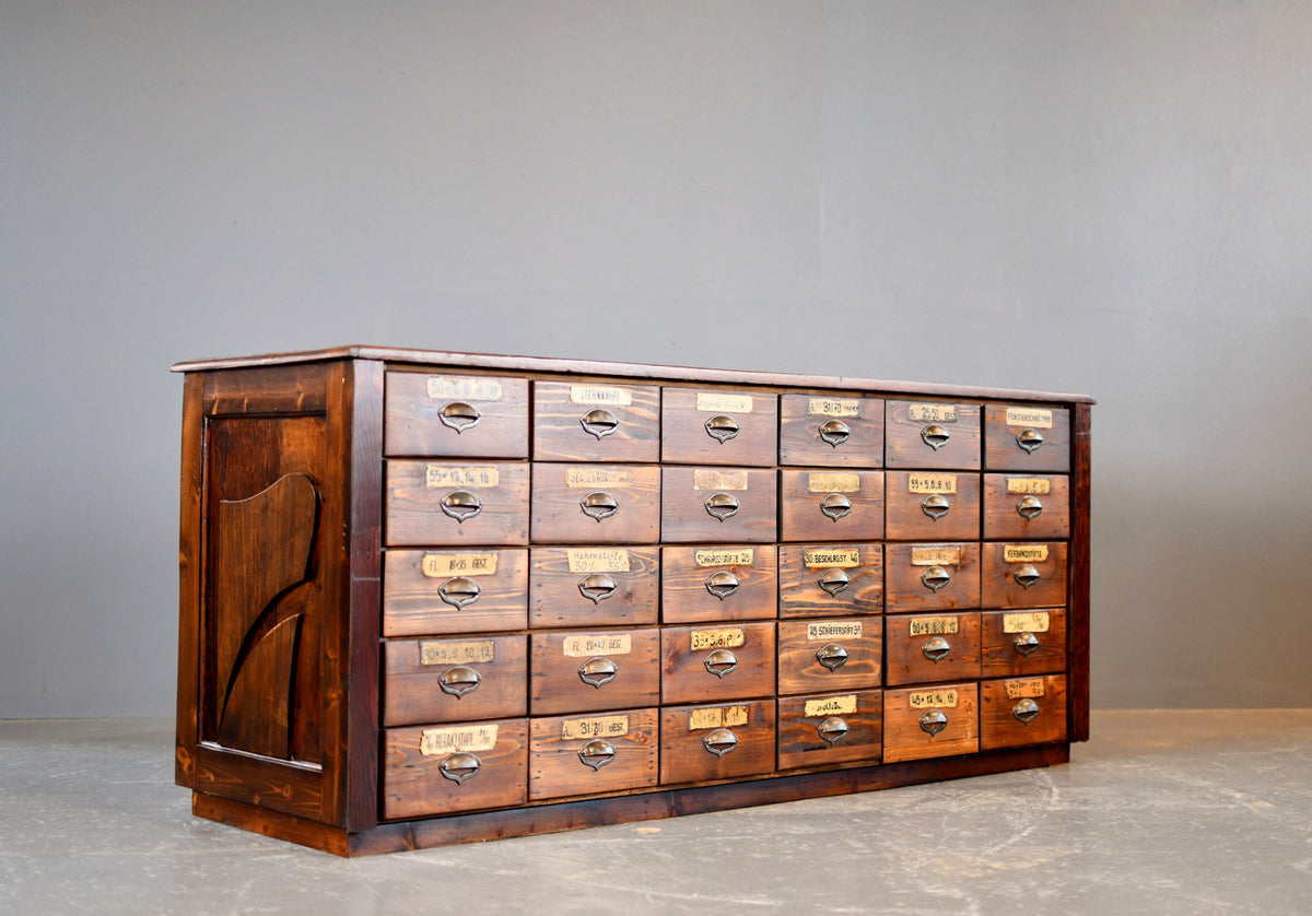 Art Nouveau Ironmongers Shop Counter Drawers Circa 1910s – Otto's Antiques