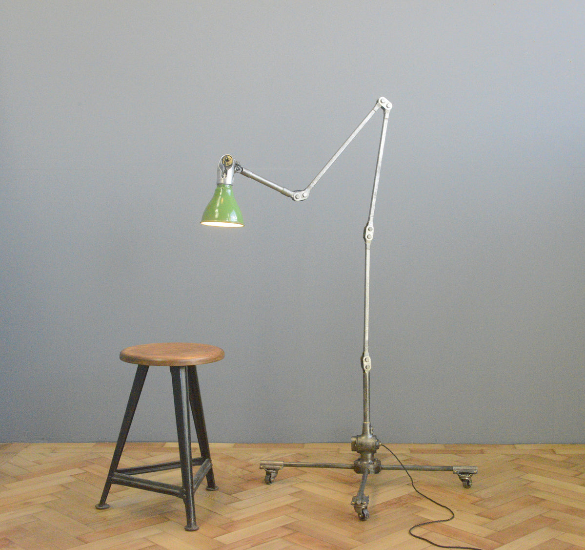 Floor Standing Industrial Inspection Lamp By Mek Elek Circa 1930s