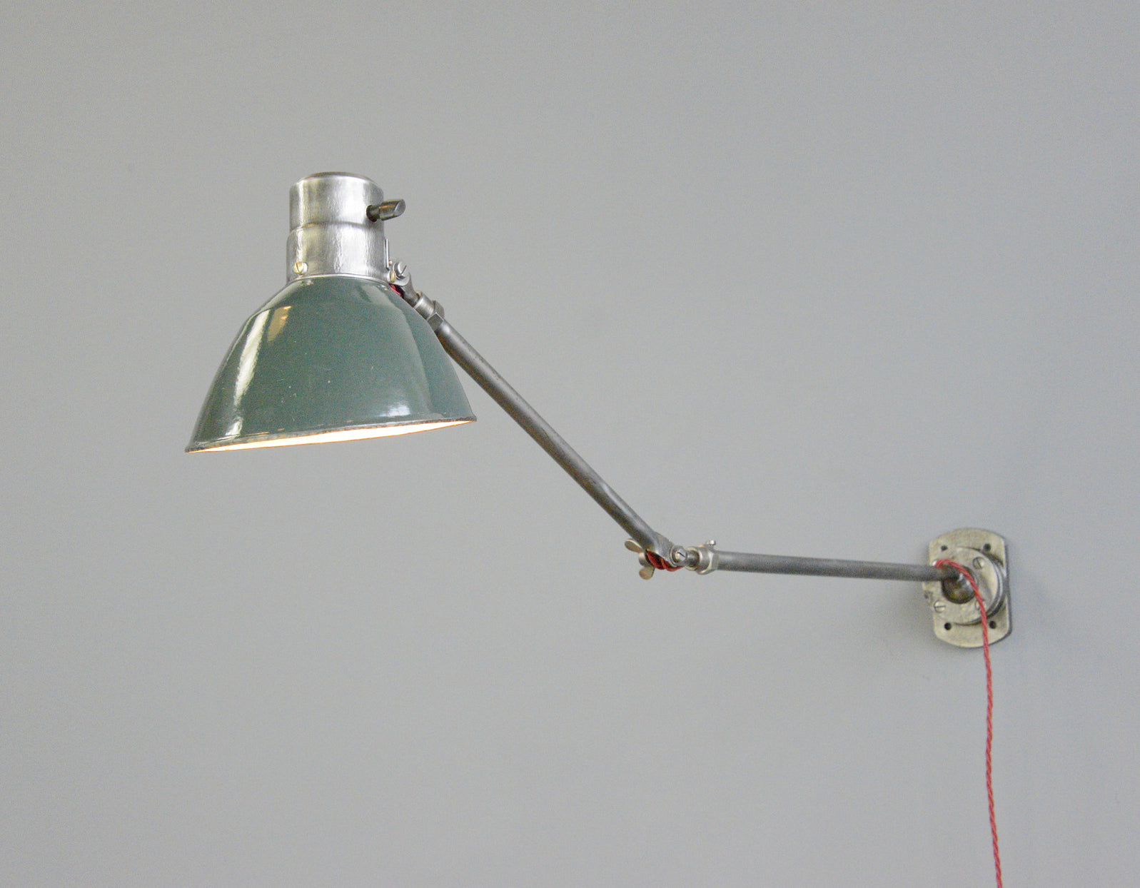 Wall Mounted Industrial Task Lamp By Schaco Circa 1920s – Otto's Antiques