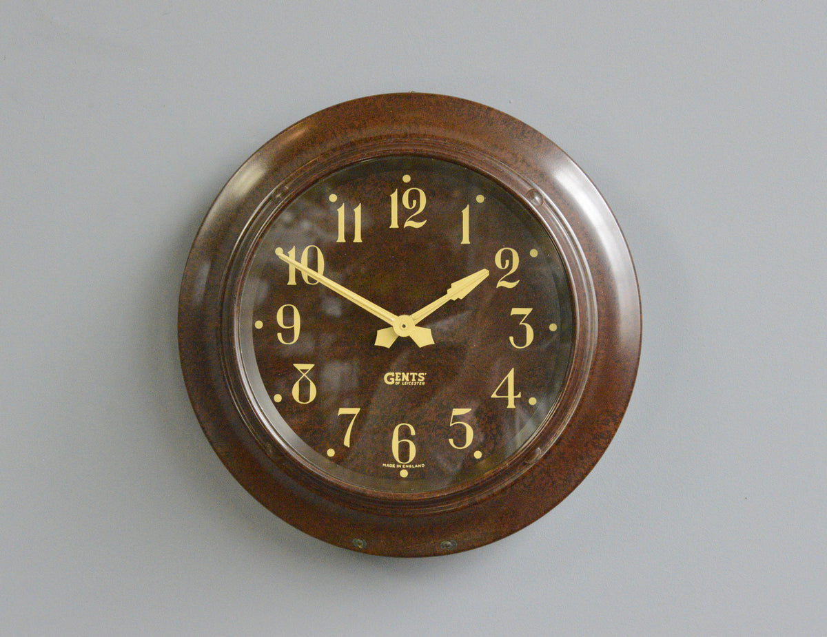 Bakelite Office Clock By Gents Of Leicester Circa 1930s – Otto's Antiques