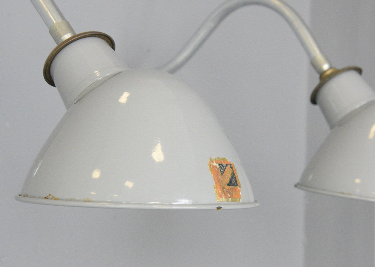 Wall Mounted Industrial Lights By Benjamin Circa 1950s Otto's Antiques
